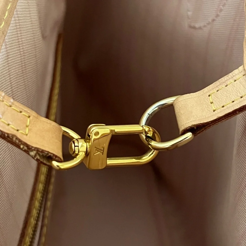 LV NeverFull MM Checkered Ballerine Pink Tote Bag - Picture 6 of 16